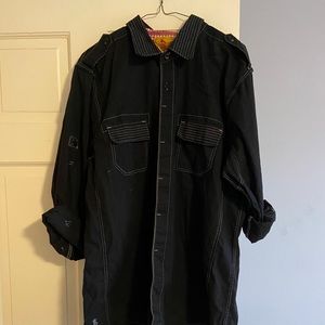 Sovereign Code Men's Black Woven L/S Shirt